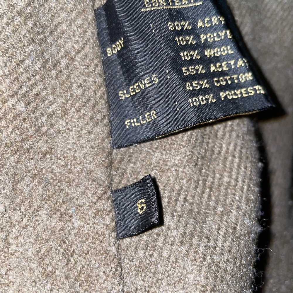 Fleet Street Olive Green Overcoat Trench Coat Long Jacket, Vintage 80’s 90’s - Picture 10 of 13